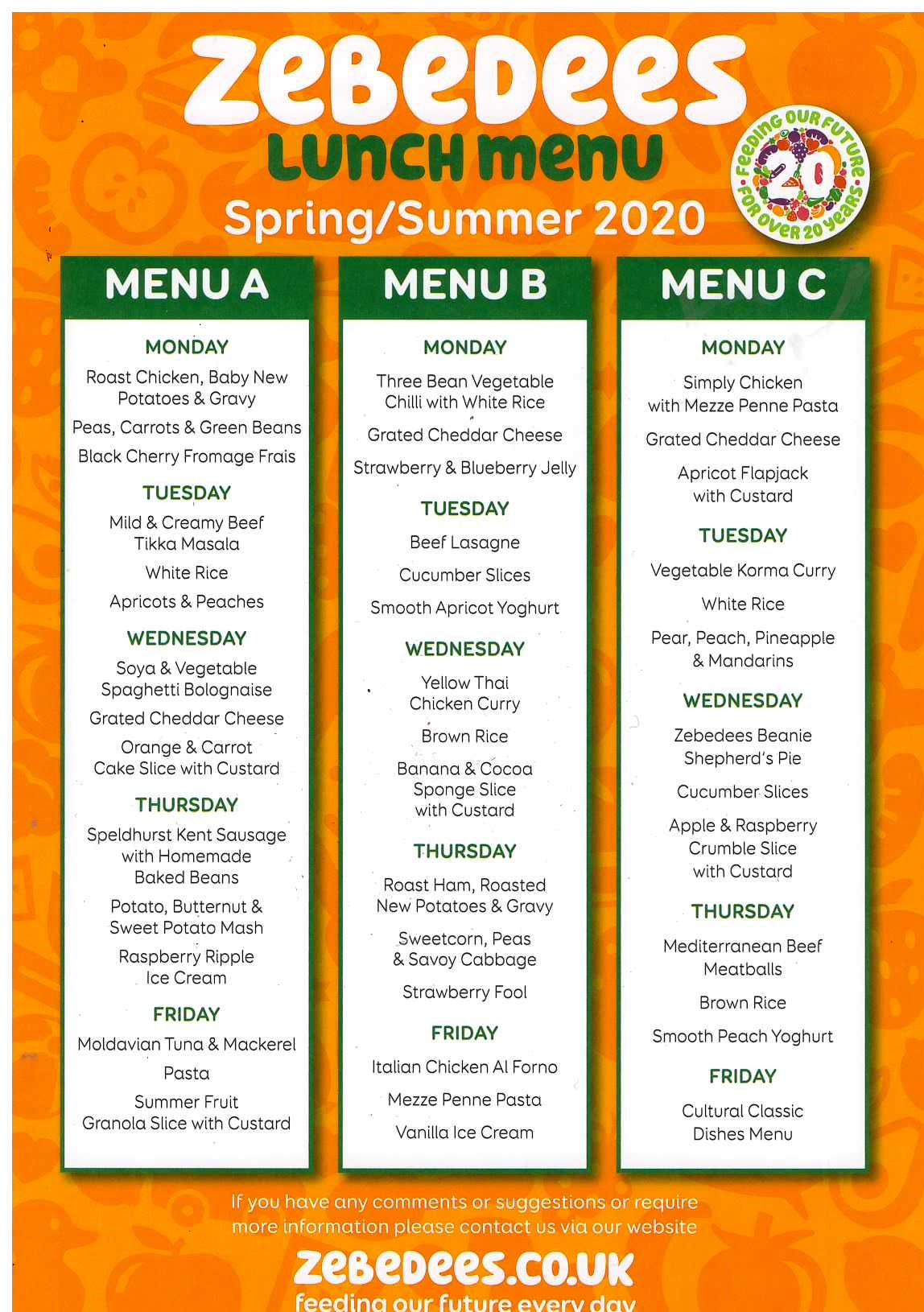 Tea Menu Main Unit